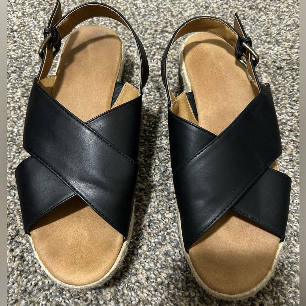 Women's Black Frances Heel Sandals